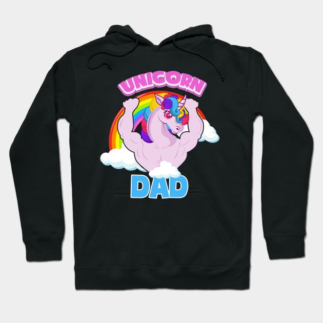 Unicorn Dad T Shirt With Rainbow DAD Hoodie by finchandrewf